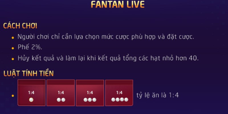 Luật chơi Fantan cơ bản người mới nên ghi nhớ thật kỹ